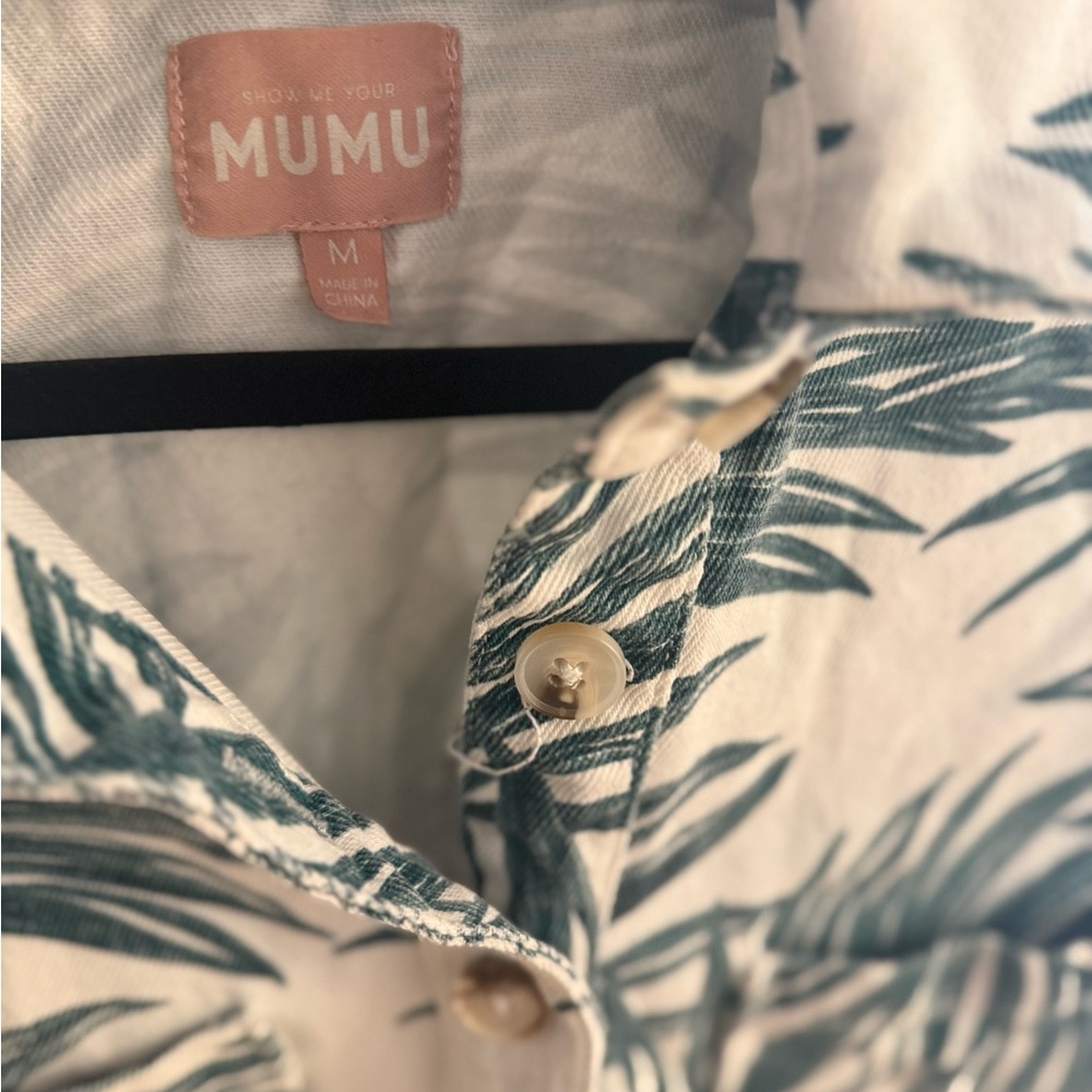 Show Me Your Mumu Denim Romper - Tropical Print - Picture 3 of 5